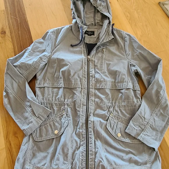 CLEARANCE 3/$15 Blue and White Striped C&A Outerwear Company anorak jacket mediu - Picture 8 of 15